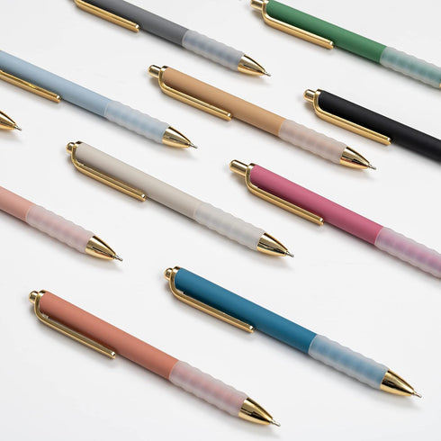 Linbsunne Ballpoint Pens, Black Medium Point 1mm with Super Soft Grip for Men Women Retractable