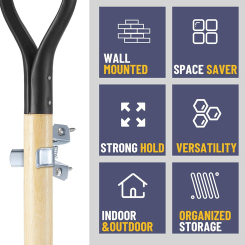 Zonon 30 Closet Pcs Heavy Duty Spring Clips Clamp Tool Hanger Spring Clamps Garage Wall Organizer for Tools Rakes