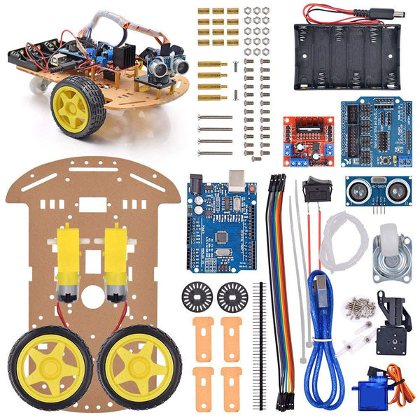 VKmaker Smart Robot Car Chassis Kit with UNO R3 Module - Educational DIY