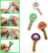 Daily Treasures 78Pcs Key Caps Tags Covers Set, 48Pcs Plastic Key Identifier Covers & 24Pcs Plastic Tags