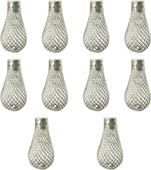 Simhoa 10x Bulbs Light Light Cover LED Fairy Lights Cover Pendant Light Shade Globe Lamp Cover for Porch, Silver