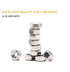 binifiMux 100pcs SAE #8-32 304 Stainless Steel Hex Nuts, Lock Nuts