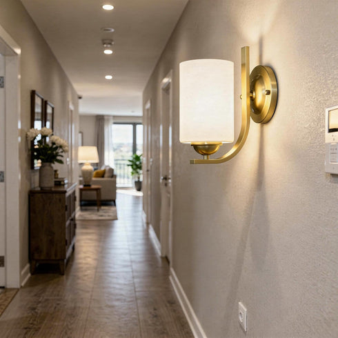 Wall Sconces Lights Lamp for Bedroom Bathroom, Modern Vanity Light Fixtures, Gold Farmhouse Wall Mount Lighting