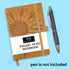 RICCO BELLO Hardcover Pocket to Do List, Undated Faux Leather Notebook with Pen Holder (4.25 x 6 inches, Sunflower)