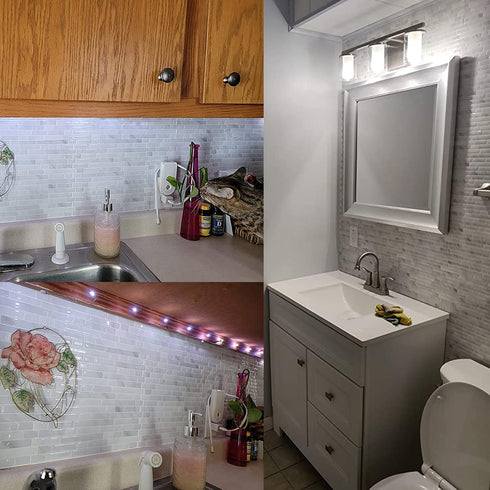Yipscazo 10-Sheets Peel and Stick Backsplash for Kitchen, Self-Adhesive Wall Tiles for Bathroom