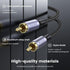 3.3FT/1M, 24K PS3, MOSWAG RCA Coaxial Cable Digital Audio Cable, RCA Digital Coaxial Cord Plated Nylon, Suitable