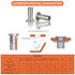 Multi-Grip Rivet Nut Installation Tool Set with Pre-Bulbed Shank Flat Head Threaded Insert Nut Assortment Kit