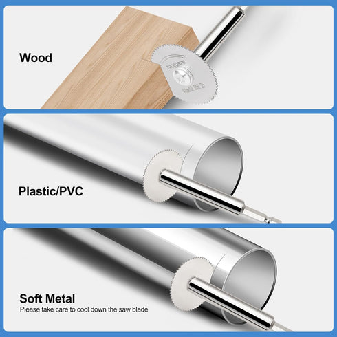 Inside Pipe Cutter for PVC Pipe, Professional Cutter with 6pcs Rotary Drill Saw Blades and 1/4" Hex Shank