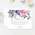 5.5x4.25 Sympathy Thank You Acknowledgement Cards, Personalized Pink and Purple Flowers Funeral Thank You Cards, Flat