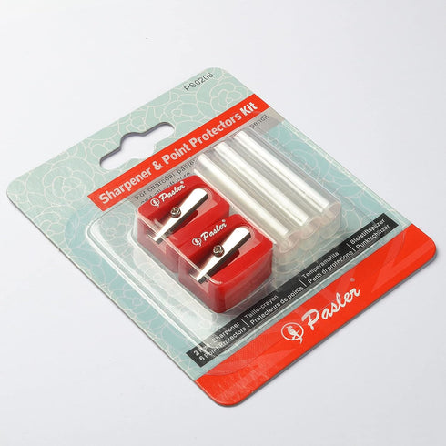 Pasler Pencils Sharpener & Point Protectors Set Ideal for Charcoal,Pastel,Graphite,Eyebrow Pencil and All Soft core Artist Pencils. by Pasler