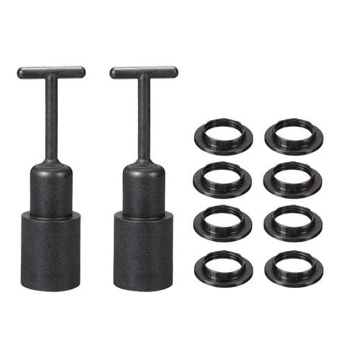 MECCANIXITY E14 Socket Ring Removal Tool T Type with Lamp Shade Socket Rings, Black Pack of 10