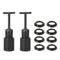 MECCANIXITY E14 Socket Ring Removal Tool T Type with Lamp Shade Socket Rings, Black Pack of 10