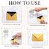 Yahenda 200 Count Mini Gift Card Envelopes, Bulk Wedding Pocket Small Paper Envelopes, 4 x 2.7 Inch (Gold)
