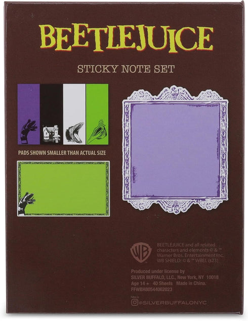 Beetlejuice Handbook for The Recently Deceased Handbook Sticky Note and Tab Box Set | Notepad Stationery Paper, School and Office Supplies by Silver Buffalo