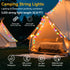 LEDLAY 33FT 8 Camping String Lights, Rechargeable String Lights with Modes, Waterproof Outdoor Lights with Delay