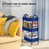EAGMAK 3 Tier Utility Rolling Cart, Metal Storage Organizer Trolley with Handle and Lockable Wheels for Kitchen, Office