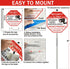 2 Pack 36" 12"x12" Security Sign, Private Property Video Surveillance Sign, with Metal Stakes, Reflective Rust Free