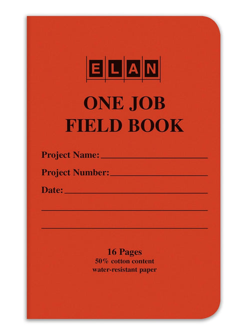 Elan Publishing Company One-Job Saddled Stitched Field Surveying Book - 4 ? x 7 Orange Stiff Cover