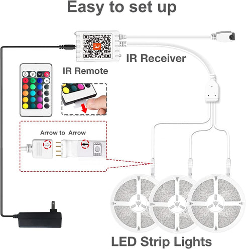 150 DAYBETTER Smart WiFi Led Lights for Bedroom ft, Tuya App Controlled Led Strip Lights, Compatible with Alexa