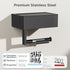 Commercial(2, FORIOUS Toilet Paper Holder with Shelf, Sanitary Napkin Receptacle Tampon Holder, Wall Mount Toilet Paper