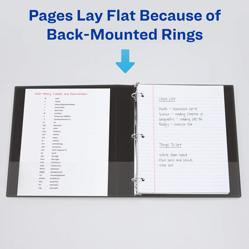 Avery Heavy-Duty View 3 Ring Binder, 1" One Touch Slant Rings, Holds 8.5" x 11" Paper, White Binder (05304)