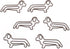 Dog Dachshund Shaped Paper Clips Great for Paper Clip Collectors or Dog and Pet Lovers (Brown - 100 Count Silver Tin and Gift Box) by Butler in the Home