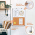 Dry Erase Board Cork Board Combo, 24"x18", Magnetic White Board and Bulletin Pin Board, Silver Frame