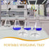 100 Pcs Weigh Boats Lab Tray, 42ml Aluminum Round Dishes for Scale Mixing Liquid and Powder