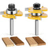 Junreox 2PCS Tongue and Groove Router Bit Set, 3rd Gen. 1/4 Shank Router