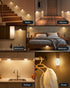 3 Closet (6-Pack) Yiliaw Motion Sensor Night Lights Indoor - Rechargeable Stick-On Stair Lights with Wireless Magnetic