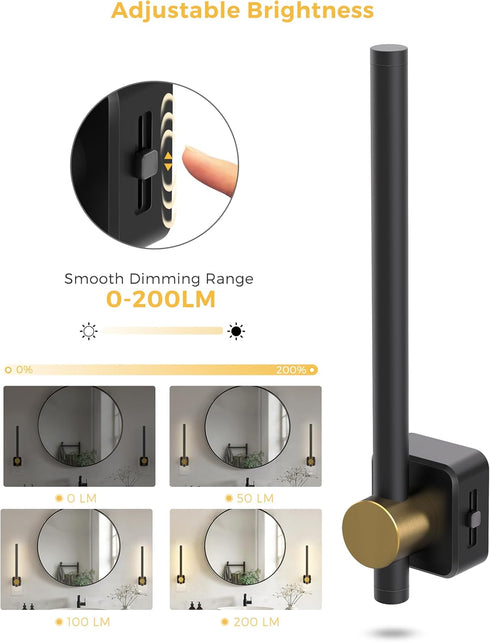 Dimmable 0-200LM, 3000K, 1Pack L LOHAS LED Night Light, Night Lights Plug into Wall, Night Light Nightlight Black