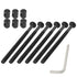 Murtenze 12-Pack M6 100mm 1 X Bunk Bed Bolts Black, Hex Drive Socket Furniture Barrel Screws with Nuts for Furniture