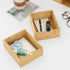 Wisuce Mini Bamboo Desk Organizer - 3 Drawer Tabletop Storage Box for Office and Home Supplies, No Assembly Required