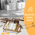 Desktop Bookshelf Bamboo Book Storage Organizer Large Magazine Holder Racks for Home Office Bedroom Tilting Bookcase