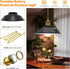 Puanticn 100 cm 23x7cm Portable Battery Operated Pendant Light, Rechargeable Pendant Lamp with Remote, Removable Black