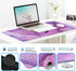 iCasso Purple Mouse Pad with Wrist Support - 4in1 XXL Large Gaming Mousepad + Keyboard Wrist Rest + Coaster