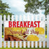 Sign Destination 4 Grommets 24x36Inches Vinyl Banner Multiple Sizes Breakfast Served All Day Restaurant Cafe B