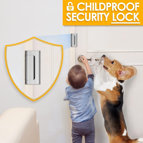 2 Pack 3 Inch 800 lbs Home Security Door Lock, Childproof Door Reinforcement Lock with Stop Withstand for Top Front