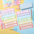 Henoyso 116 Sheets Science Fair Board Supplies with 20 Printable Presentation Subtitles and 80 Scalloped Bulletin