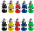 Oiyagai 10 Pcs 4mm Banana Socket Plug, Binding Post with Safety Protection, 5 Colors: Red, Yellow, Black, Blue, Green
