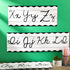 Set of 9 Cursive Writing Bulletin Board, Cursive Alphabet Wall Strip for Teacher Supplies, Kids Education, Classic Black