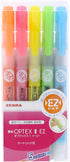 Zebra OPTEX 1 EZ WKS11-5C Fluorescent Marker, 5 Colors