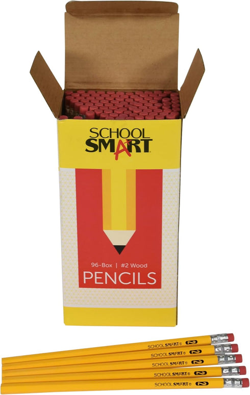 School Smart Hexagonal Pencil, No. 2, Pack of 96 - 083275