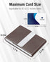 MaxGear Business Card Holder, PU Leather & Stainless Steel Case for Men or Women, RFID Blocking, Coffee