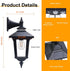 3 2 Solar Wall Lights Outdoor with Lighting Modes & Motion Sensor, Dusk to Dawn LED Wall Lantern Porch Sconce