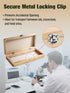 Goldenpasinee 50 Wooden Microscope Slide Storage Box, Durable Specimen Storage Cabinet for Slides, Laboratory Sample