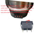 3 Pin 2 Position Red Lighted Rocker Switch for Desktop Grinder, Electric Fireplaces, Household Appliances, Lawn Mower