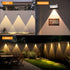 7Colors IP65 (2Pack) Solar Fence Lights,Warm White & Cool White & RGB Color Changing Mode Waterproof Solar Lights