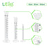 Plastic Graduated Measuring Cylinder Set, 3 Sizes 10ml, 50ml, 100ml, PP Material with Hexagonal Base