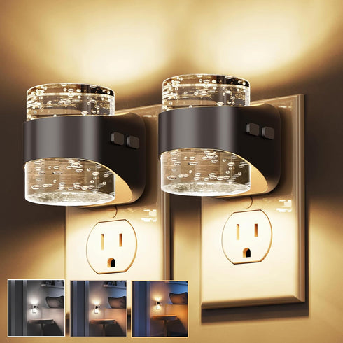 L LOHAS LED Night Light, Bubble Night Lights Plug into Wall,2 Pack